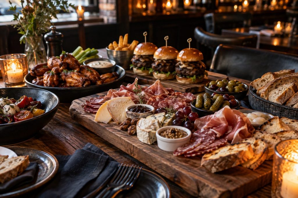 Sharing platters for a private pub party